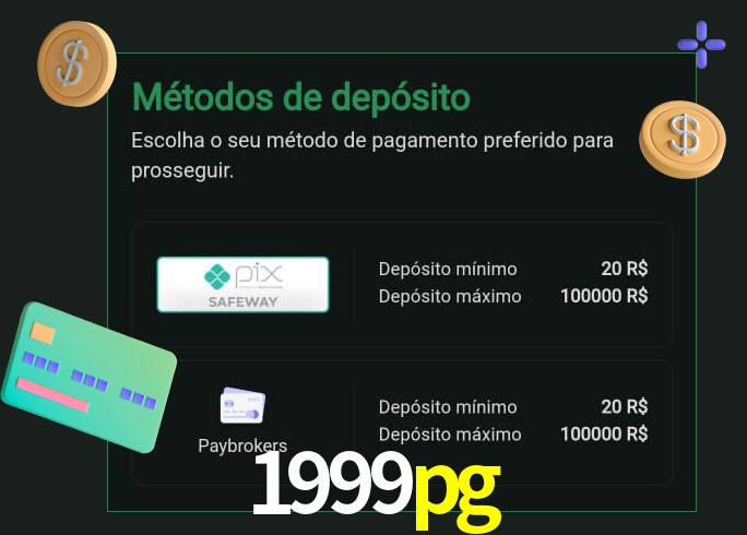 O cassino 1999pg oferece uma grande variedade de métodos de pagamento